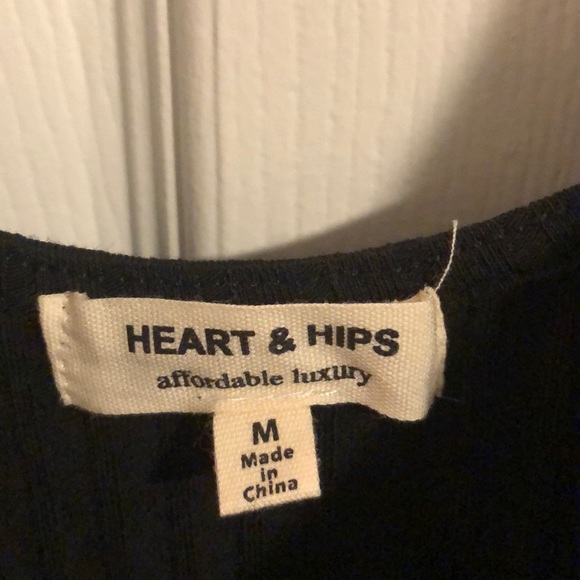 Black Ribbed MIDI Dress - Picture 2 of 3